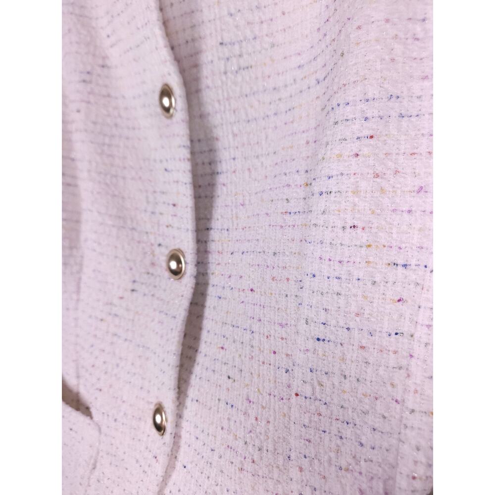 Maeve Anthropologie Tweed Sleeveless Vest Top S White Multicolor - Picture 13 of 13